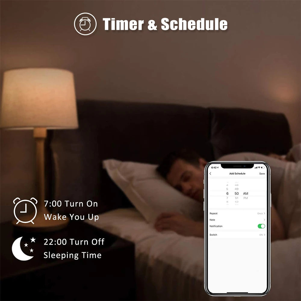 Bluetooth 4.0 Smart LED Bulb Tuya Light Bulbs AC85-265V Dimmable